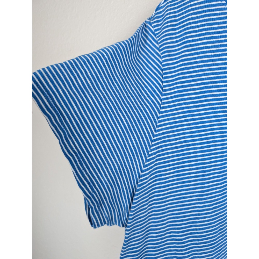 Soft Surroundings 2X 100% Pima Cotton Striped‎ Knit Tunic Ruffled Hem 215 - Picture 4 of 7